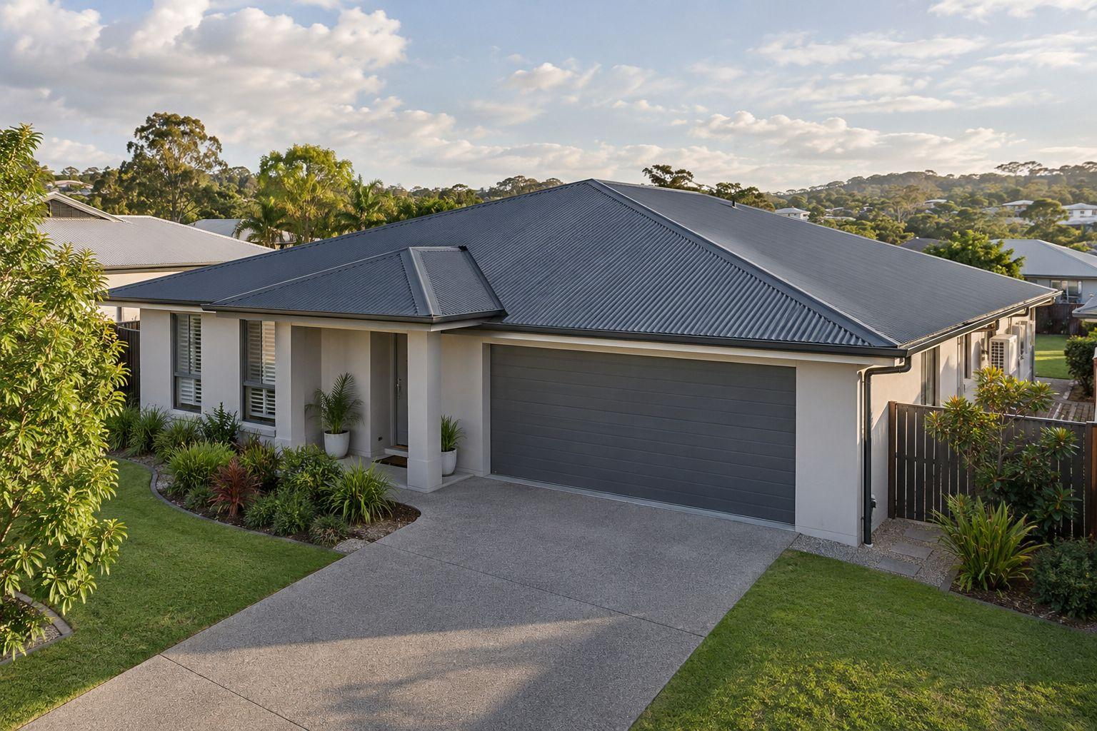 A restored metal roof on a Brisbane home